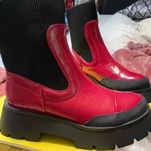 Must have patent leather platform ankle boots.
